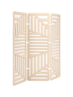 Beliani Paravents<Büro-Raumteiler FUTURA in Beige/Weiß - (W) 180 x (H) 180 x (L) 2 cm