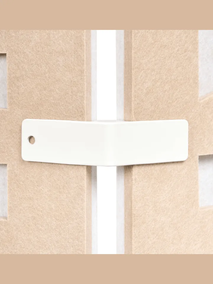 Beliani Paravents<Büro-Raumteiler FUTURA in Beige/Weiß - (W) 180 x (H) 180 x (L) 2 cm