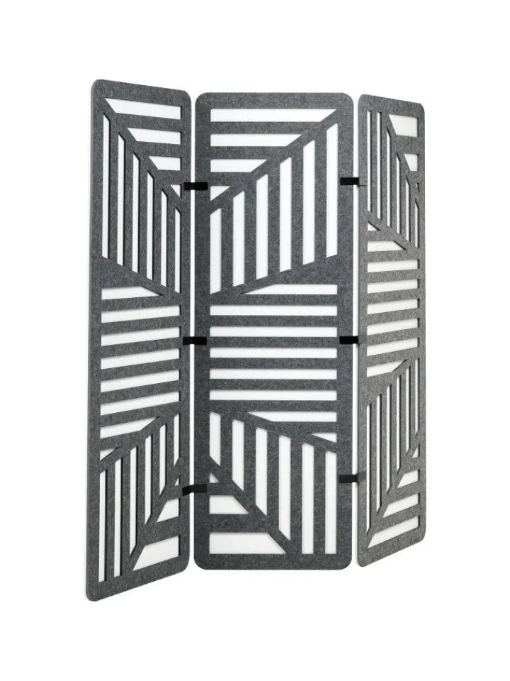 Beliani Paravents<Büro-Raumteiler FUTURA in Grau - (W) 180 x (H) 180 x (L) 2 cm