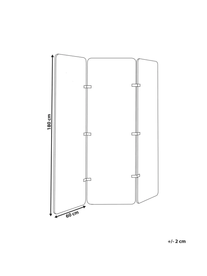 Beliani Paravents<Büro-Raumteiler FUTURA in Grau - (W) 180 x (H) 180 x (L) 2 cm