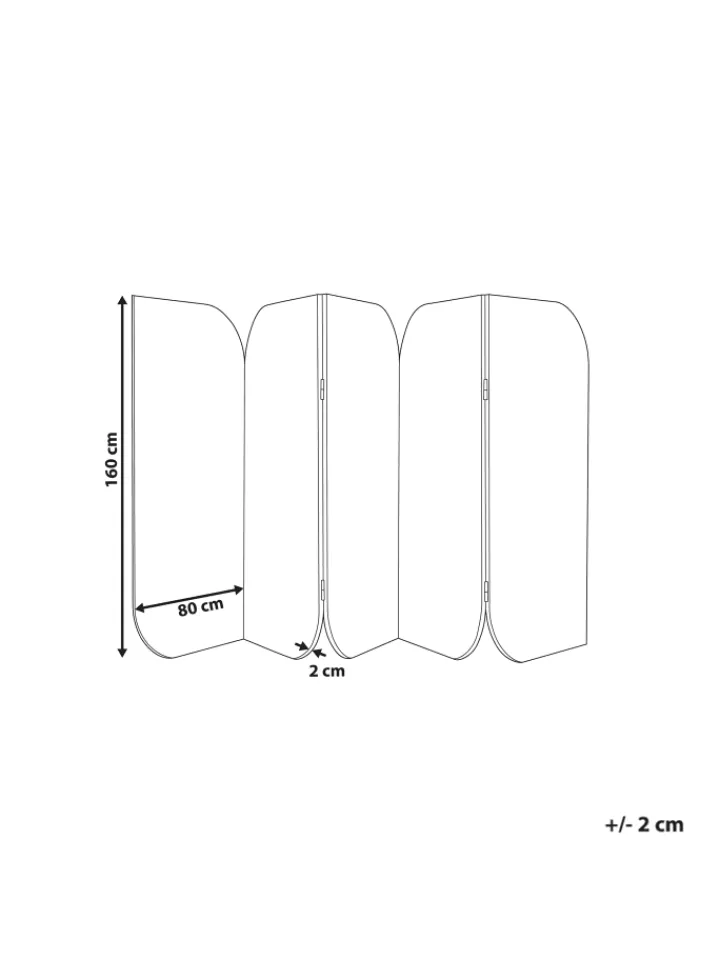 Beliani Paravents<Büro-Raumteiler SHADY in Grau/Beige - (W) 400 x (H) 160 x (L) 2 cm