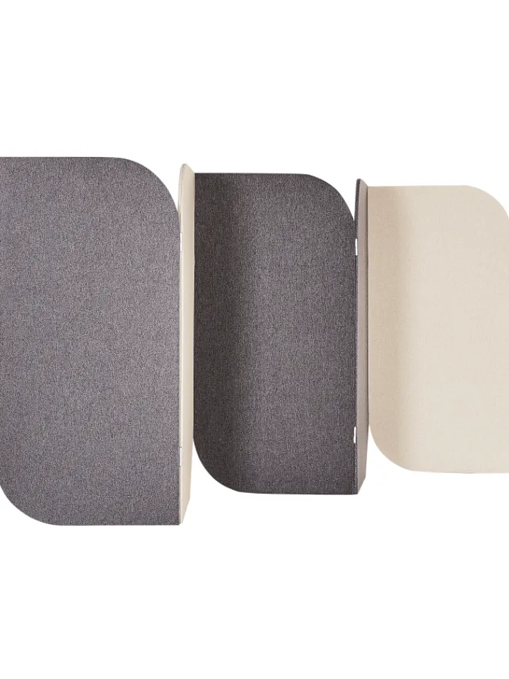 Beliani Paravents<Büro-Raumteiler SHADY in Grau/Beige - (W) 400 x (H) 160 x (L) 2 cm