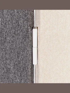 Beliani Paravents<Büro-Raumteiler SHADY in Grau/Beige - (W) 400 x (H) 160 x (L) 2 cm