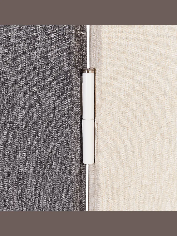 Beliani Paravents<Büro-Raumteiler SHADY in Grau/Beige - (W) 400 x (H) 160 x (L) 2 cm