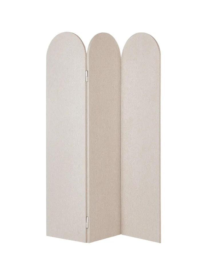Beliani Paravents<Büro-Raumteiler SLIMMY in Beige - (W) 120 x (H) 160 x (L) 2 cm