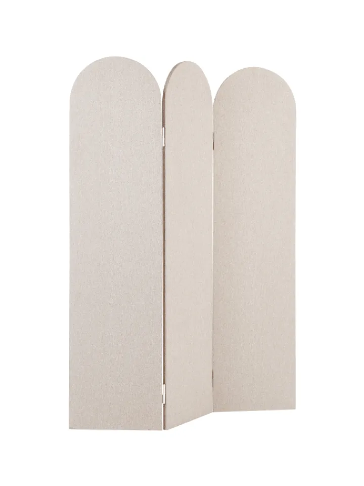 Beliani Paravents<Büro-Raumteiler SLIMMY in Beige - (W) 120 x (H) 160 x (L) 2 cm