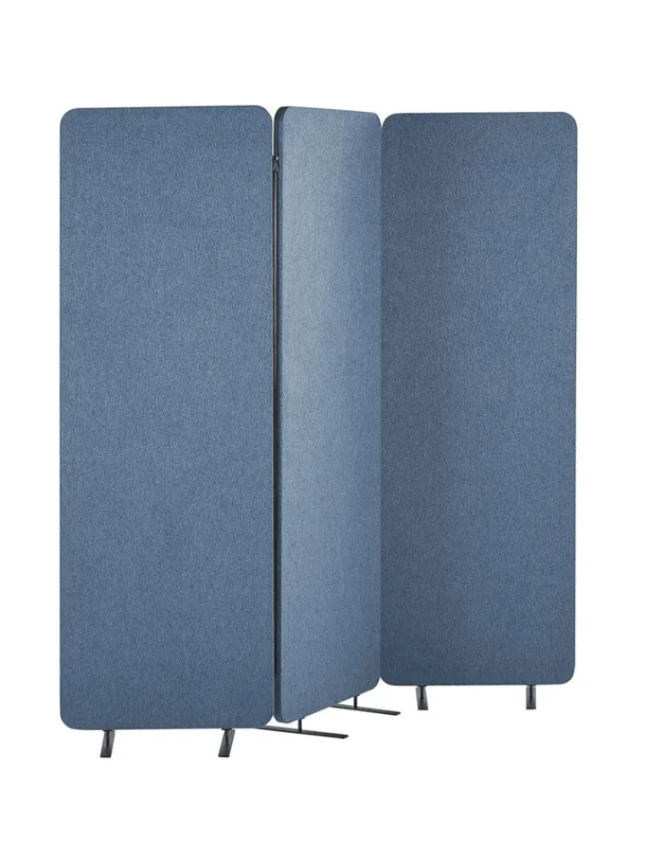 Beliani Paravents<Büro-Raumteiler STANDI in Blau - (W) 184 x (H) 184 x (L) 30 cm