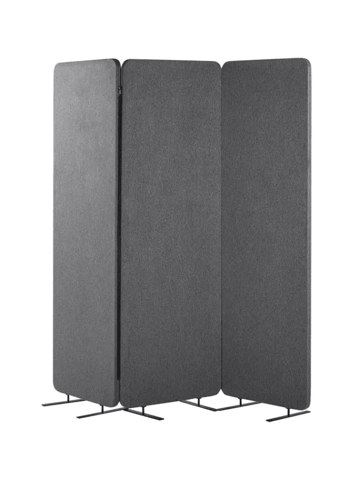 Beliani Paravents<Büro-Raumteiler STANDI in Grau - (W) 184 x (H) 184 x (L) 30 cm