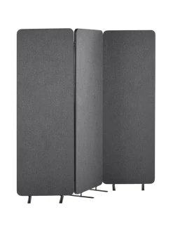 Beliani Paravents<Büro-Raumteiler STANDI in Grau - (W) 184 x (H) 184 x (L) 30 cm
