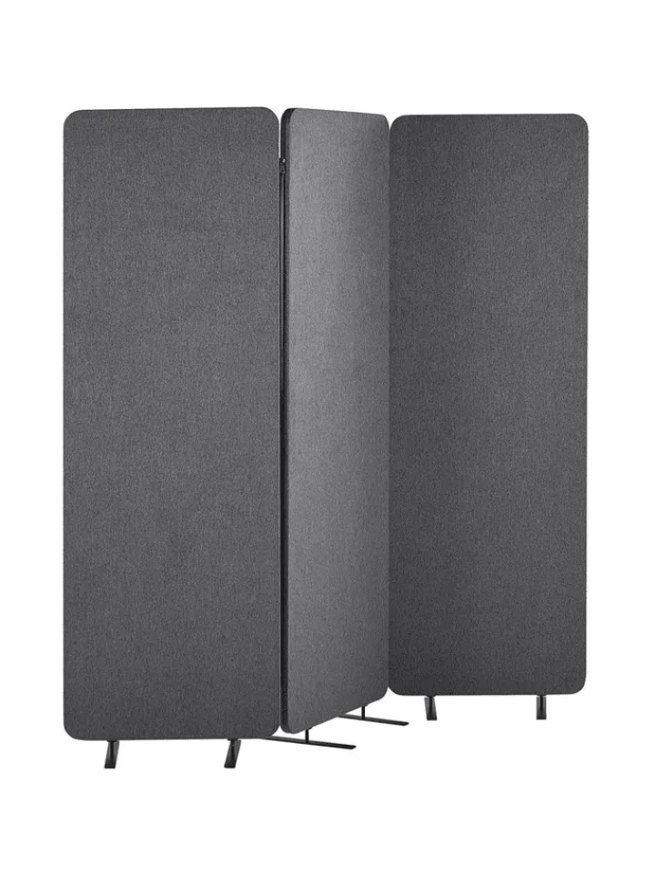 Beliani Paravents<Büro-Raumteiler STANDI in Grau - (W) 184 x (H) 184 x (L) 30 cm