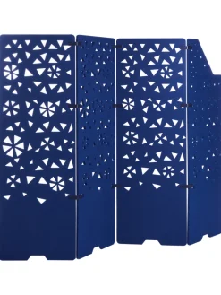 Beliani Paravents<Büro-Raumteiler STARRY in Blau - (W) 240 x (H) 180 x (L) 2 cm