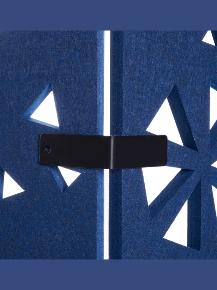 Beliani Paravents<Büro-Raumteiler STARRY in Blau - (W) 240 x (H) 180 x (L) 2 cm