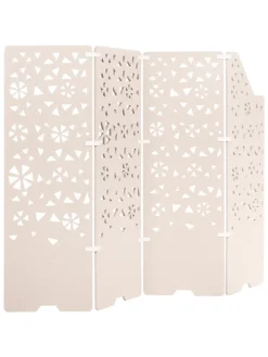 Beliani Paravents<Büro-Raumteiler STARRY in Beige - (W) 240 x (H) 180 x (L) 2 cm