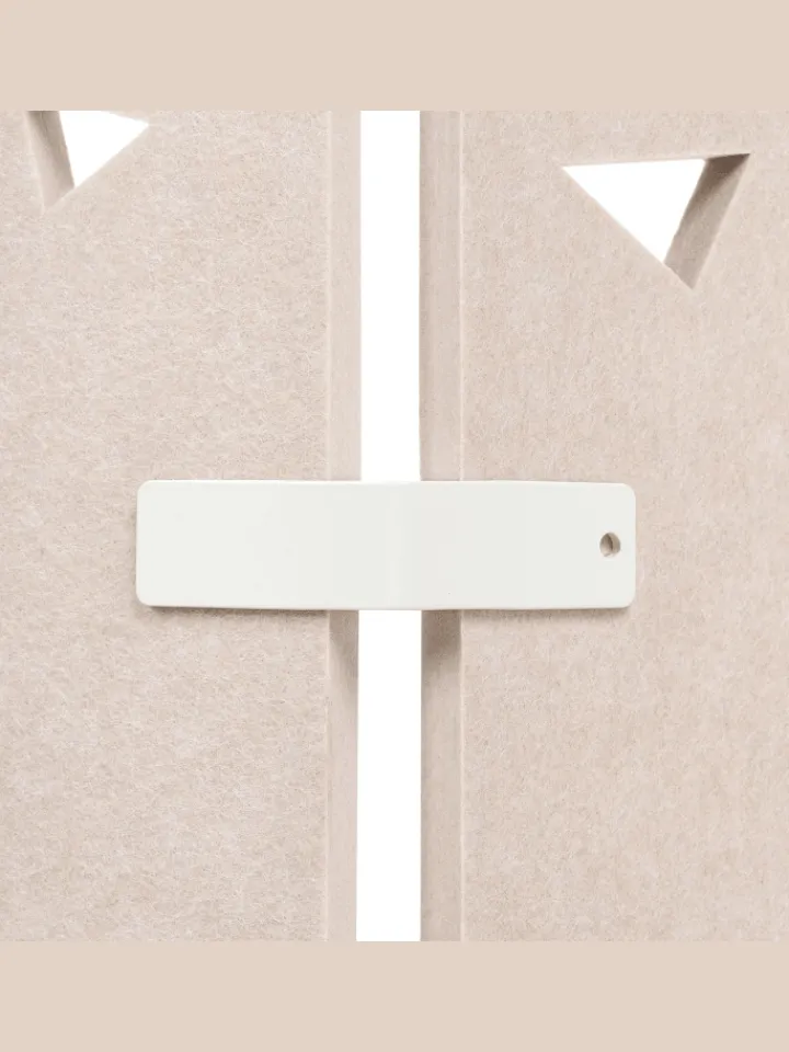 Beliani Paravents<Büro-Raumteiler STARRY in Beige - (W) 240 x (H) 180 x (L) 2 cm