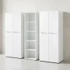 KADIMA DESIGN Möbel-Sets<Büro-Set 2 Schränke & Regal, 240cm breit, Glasfront in Weiß