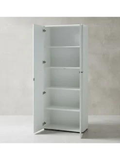 KADIMA DESIGN Möbel-Sets<Büro-Set 2 Schränke & Regal, 240cm breit, Glasfront in Weiß