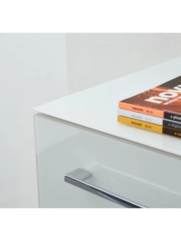 KADIMA DESIGN Möbel-Sets<Büro-Set Schreibtisch Schrank Container Glasfront Modern in Weiß