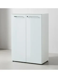 KADIMA DESIGN Möbel-Sets<Büro-Set 5-teilig, Glasfront Soft-Close Modern Büromöbel in Weiß