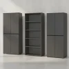 KADIMA DESIGN Möbel-Sets<Büro-Set XL Schrankwand Soft-Close Graphit Aktenschrank Büromöbel