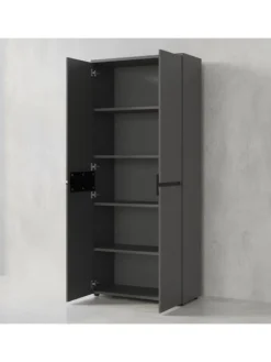 KADIMA DESIGN Möbel-Sets<Büro-Set XL Schrankwand Soft-Close Graphit Aktenschrank Büromöbel