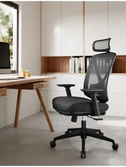 Songmics Sitzmöbel<Bürostuhl in Schwarz - (B)70 x (H)133 x (T)68,5 cm