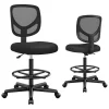 Songmics Sitzmöbel<Bürostuhl in Schwarz - (B)64 x (H)117 x (T)40 cm