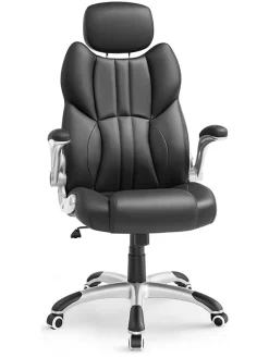 Songmics Sitzmöbel<Bürostuhl in Schwarz - (B)70 x (H)137 cm