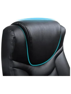 Songmics Sitzmöbel<Bürostuhl in Schwarz/ Türkis - (B)74 x (H)120 x (T)67 cm