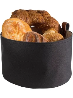 APS Aufbewahren & Servieren<Brotkorb in Creme/ Schwarz - (H)13,5 x Ø 20 cm