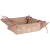 Clayre & Eef Aufbewahren & Servieren<Brotkorb in Hellbraun - (B)35 x (H)35 x (T)8 cm
