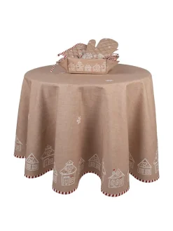 Clayre & Eef Aufbewahren & Servieren<Brotkorb in Hellbraun - (B)35 x (H)35 x (T)8 cm