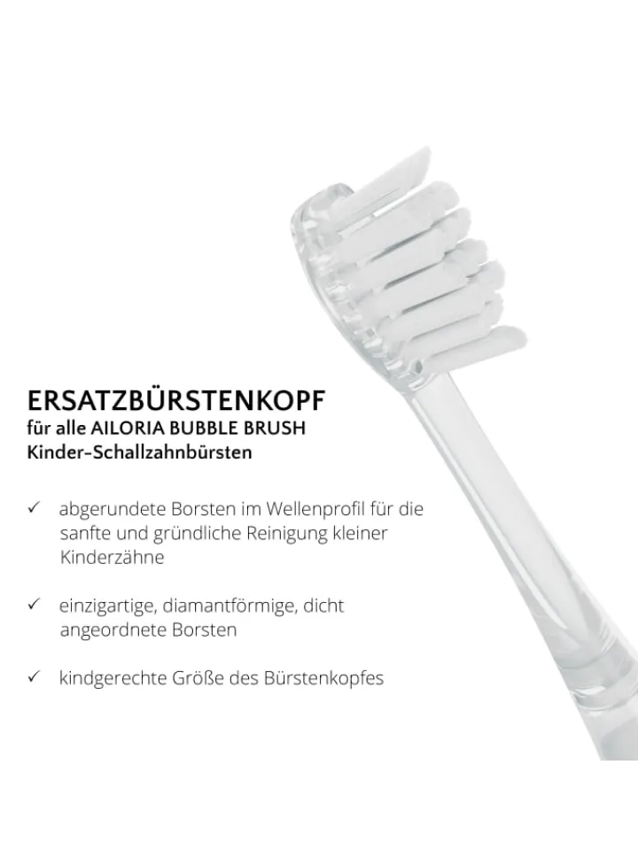 Ailoria Zahn & Mundpflege<BUBBLE BRUSH Ersatzbürstenköpfe 6er Set in transparent