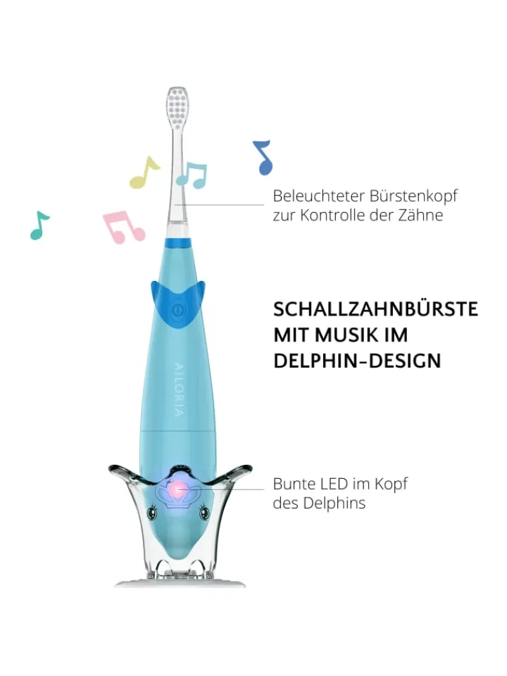 Ailoria Zahn & Mundpflege<BUBBLE BRUSH Kinder-Schallzahnbürste in blau