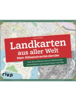 Riva Verlag Adventskalender<Buch - Landkarten aus aller Welt - Mein Rätseladventskalender