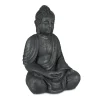 relaxdays Gartendekoration<Buddha Figur in Anthrazit - (H)70 cm