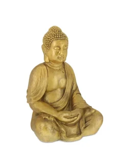 relaxdays Gartendekoration<Buddha-Figur in Gold