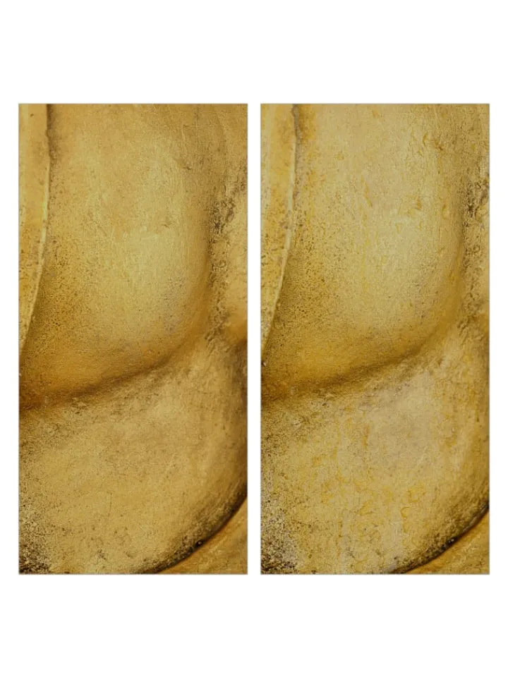 relaxdays Gartendekoration<Buddha-Figur in Gold
