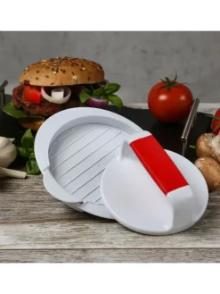 GAUMENKICK Grillen<Burgerpresse - Pattypresse für selbstgemachte Burger D: 12cm in weiß