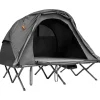 COSTWAY Gartenmöbel<Campingzelt mit selbstaufblasender Matratze für 2 Personen in Grau