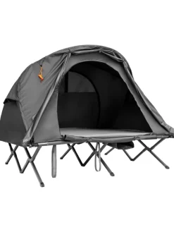 COSTWAY Gartenmöbel<Campingzelt mit selbstaufblasender Matratze für 2 Personen in Grau