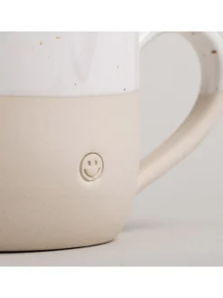 Eulenschnitt Gedeckter Tisch<Cappuccinotasse "Smiley" in Beige/ Weiß - 190 ml
