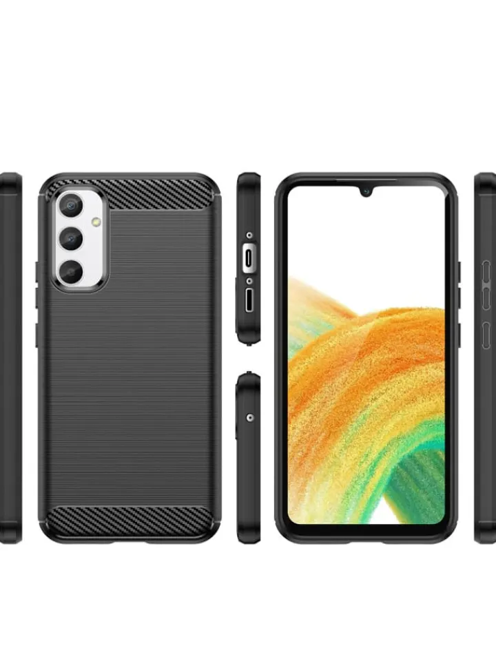 COFI 1453 Smartphones & Zubehör<Carbon Case Hülle kompatibel mit Realme 10 Pro Schwarz in Schwarz
