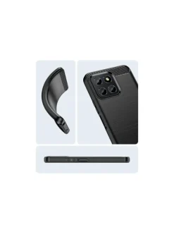 COFI 1453 Smartphones & Zubehör<Carbon Case Hülle kompatibel mit Honor 200 schwarz in Schwarz
