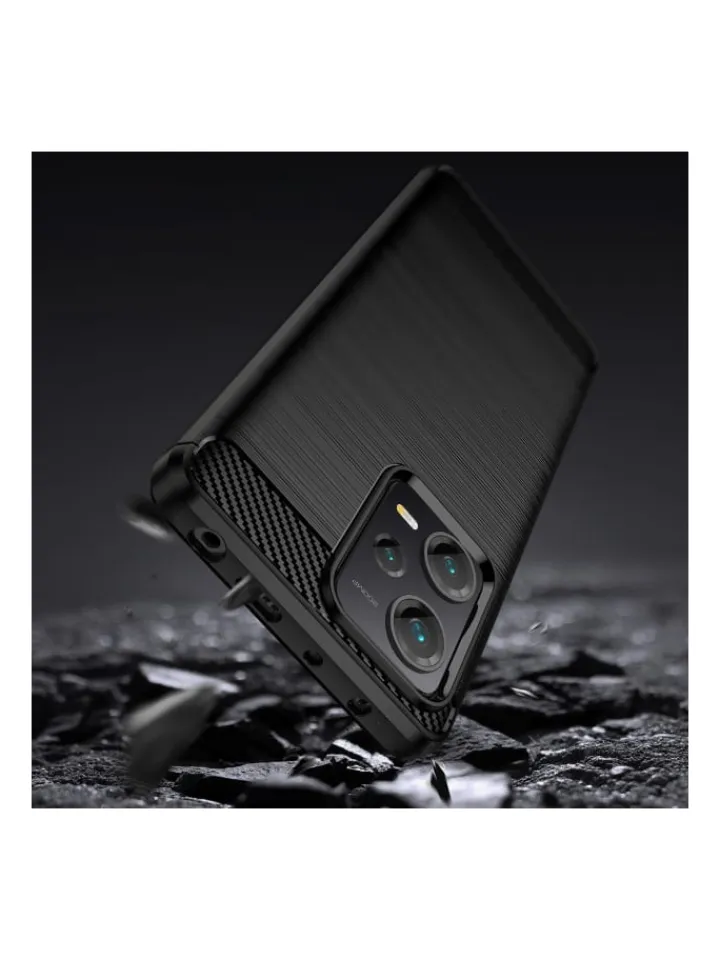 COFI 1453 Smartphones & Zubehör<Carbon Case Hülle kompatibel mit Xiaomi Redmi Note 13 4G flexible Silikon-Carbon-Hülle schwarz in Schwarz