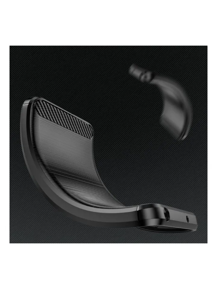 COFI 1453 Smartphones & Zubehör<Carbon Case Hülle kompatibel mit Xiaomi Redmi Note 13 4G flexible Silikon-Carbon-Hülle schwarz in Schwarz