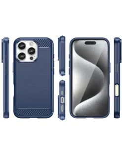 COFI 1453 Smartphones & Zubehör<Carbon Case Silikon Handyhülle blau für iPhone 16 Plus in Schwarz