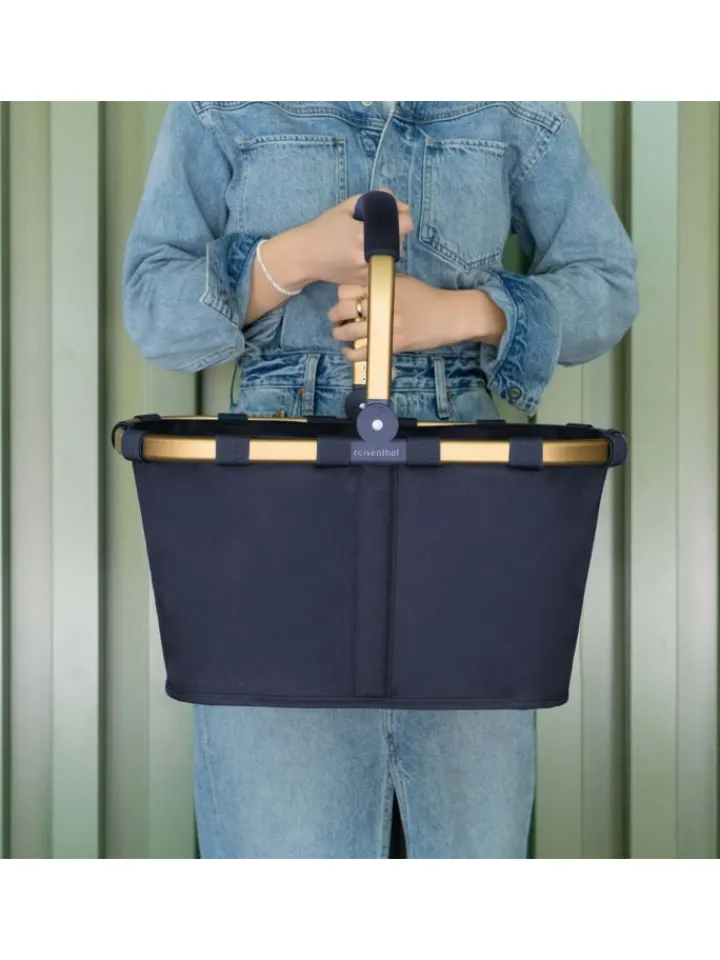 Reisenthel Einkaufstaschen & -Trolleys<Carrybag - Einkaufskorb (cord dark matcha) in midnight gold
