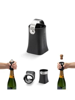 Dreamfarm Weitere Haushaltshelfer<Champagneröffner ''Champop'' in Schwarz - (H)6,5 x Ø 4,5 cm