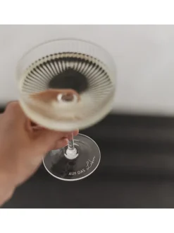 Eulenschnitt Gedeckter Tisch<Champagnerglas "Auf das Leben" - 280 ml