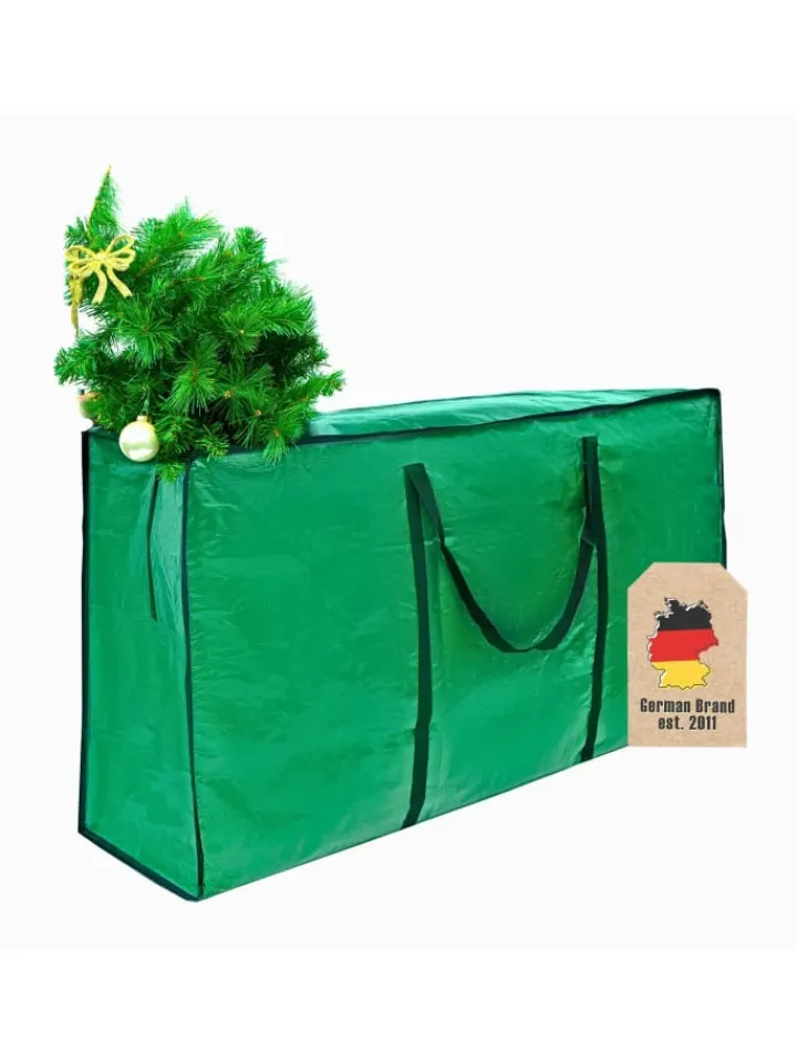 Intirilife Künstliche Weihnachtsbäume<Christbaum Aufbewahrungstasche Tannenbaum - Größe 135 x 34 x 68 cm in Grün